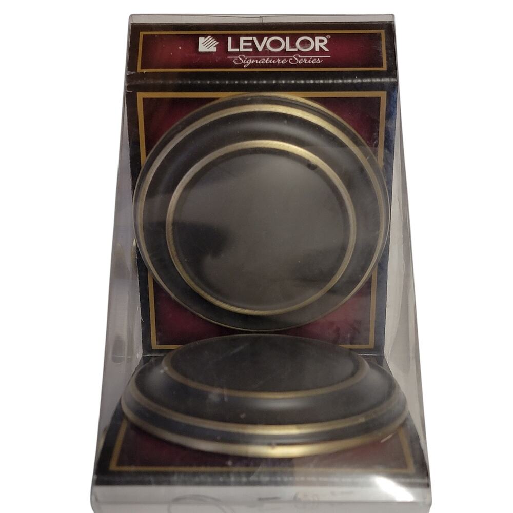 Levolor Drapery Holdbacks Wilshire Round Medallion Brushed Bronze‎ 2 Pk Drapes
